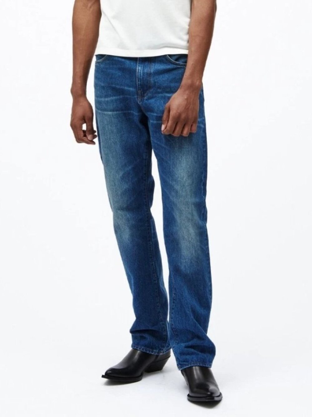 NWOT Men's BLK DNM JEANS 55 Bootcut Dark Vintage Blue Wash Made In Italy 38 x 32